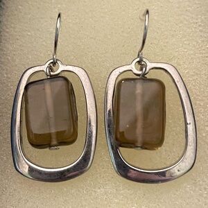 Smoky stone earrings